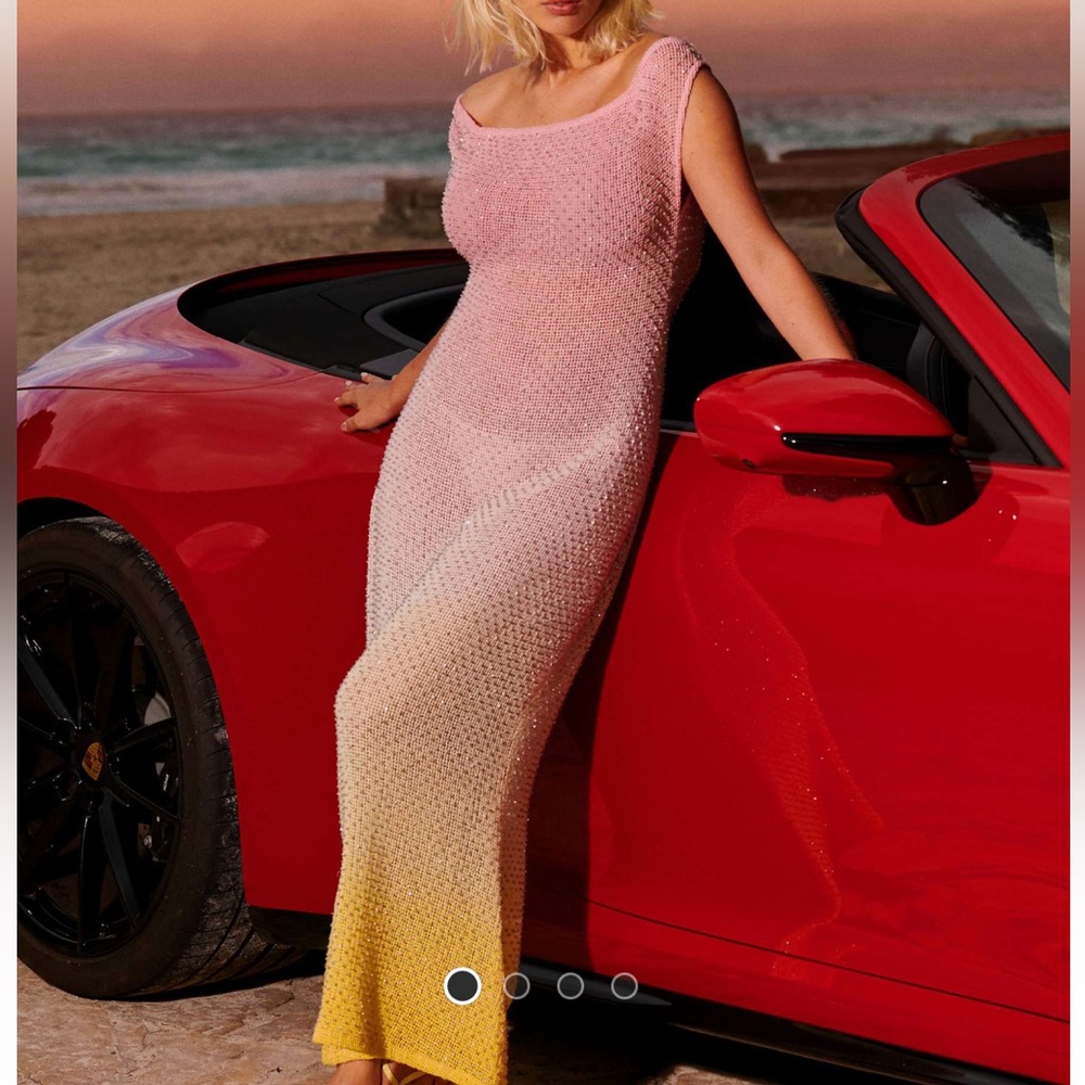 Ombré Crochet Maxi Dress